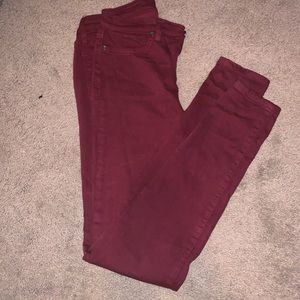 Lila Ryan Skinny Jean size 6 maroon